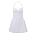 Vestito femminile Valstrend con ricamo vuoto in vita e tessuto morbido, design aderente e elegante per occasioni speciali.