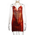 Vestito metallico con paillettes e strass per donna, stile elegante e brillante, di Valstrend shop.
