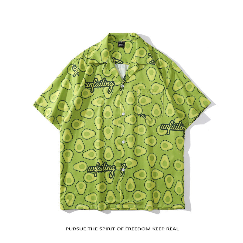 Camicia da uomo vintage con stampa floreale di olio, brand Valstrend, tessuto morbido e design elegante.