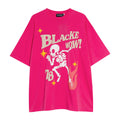 T-shirt a maniche corte con stampa scheletro e teschio di marca Valstrend shop, design casual e originale.