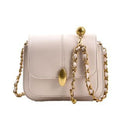 Borsa a tracolla quadrata in stile retrò con catena, marca Valstrend, in tessuto con dettagli eleganti e design vintage.