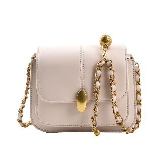 Borsa a tracolla quadrata in stile retrò con catena, marca Valstrend, in tessuto con dettagli eleganti e design vintage.