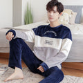 Pantaloni pigiama da uomo autunno e inverno in pile di corallo caldo, marca Valstrend, morbidi e confortevoli per le stagioni fredde