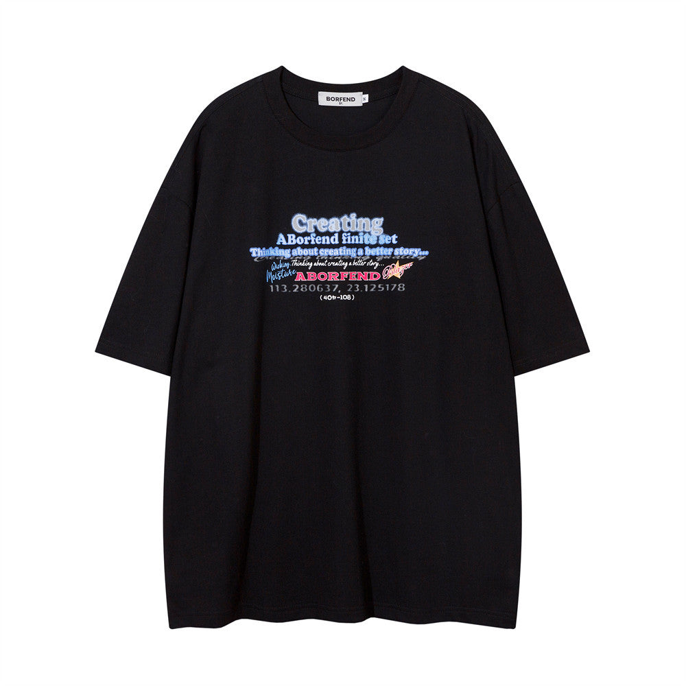 American Letter Print Short-sleeve