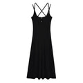 Hot Girl Pure Desire Sexy Cross Backless Sling Dress