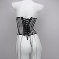Reggiseno modellante donna in poliestere nero con catena, marchio Valstrend shop, vista frontale.