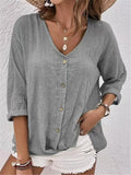 Cardigan donna Valstrend con scollo a V, bottoni e maniche lunghe in chiffon, nuovo arrivo cross-border.