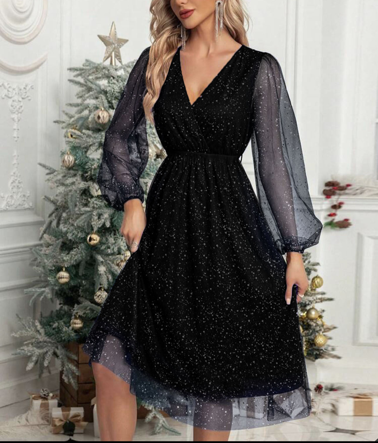 Vestito donna in mesh con cuciture fashion Valstrend, abito leggero e alla moda con dettagli di cucitura visibili.