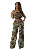 Pantaloni casual con tasche in stile camouflage Valstrend, vestibilità comoda e design trendy, ideali per look informali