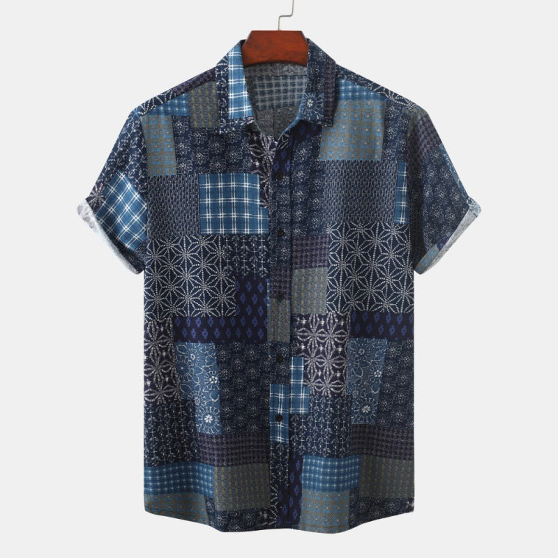 Camicia casual da uomo taglia europea Valstrend, tessuto leggero, collo classico, maniche lunghe, colore blu chiaro.