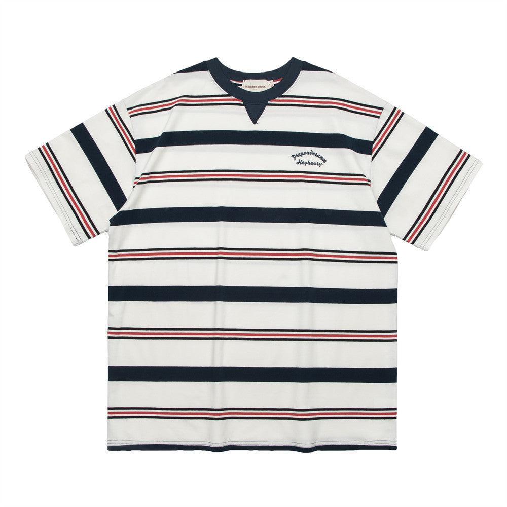 Men's Contrast Striped Short-sleeved T-shirt