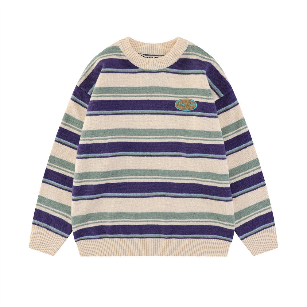 Maglione casual Valstrend con collo a contrasto, maglia a maniche lunghe, stile rilassato e tessuto morbido, ideale per look comodi.