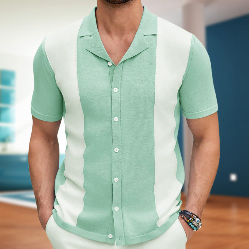 Maglione polo casual da uomo in lana di Valstrend, stile business, manica lunga, tessuto morbido e elegante.