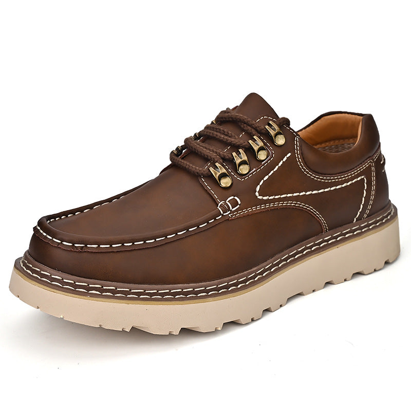 Scarpe casual in pelle vera Valstrend con suola spessa e design versatile, ideali per aumentare l'altezza e uno stile alla moda