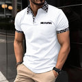 Maglietta polo sportiva a quadri a maniche corte Valstrend, stile europeo e americano, abbigliamento sportivo elegante.