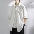 Camicia casual da uomo a maniche corte Valstrend, tessuto leggero e stile moderno, visibile in questa immagine.