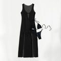 Costume da bagno bikini tre pezzi da donna Valstrend, con top a fascia, slip e copricostume in pizzo, in tessuto leggero e elegante