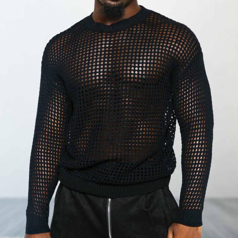Maglione sottile a collo rotondo Valstrend, girocollo leggero e versatile in tessuto morbido, ideale per un look casual.