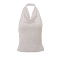 Top senza schiena Valstrend slim fit con collo halter e design femminile, vestibilità aderente e stile moderno.