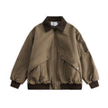 Giacca in cotone Valstrend Lapel, calda e comoda, uomo e donna, giacca oversize in stile casual e pratico.