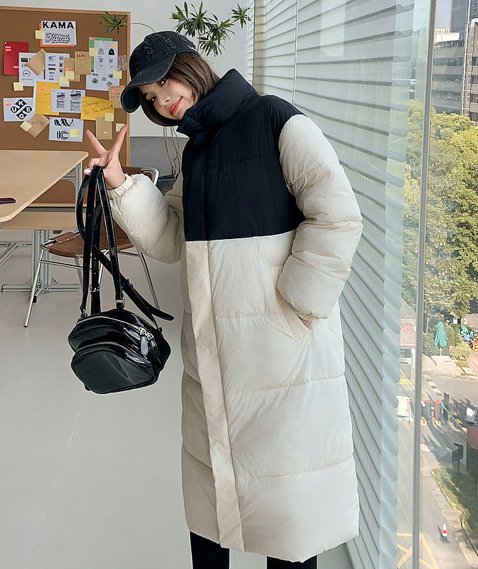 Giacca imbottita in cotone stile europeo e americano, moda coreana, marca Valstrend, vista frontale su modello.