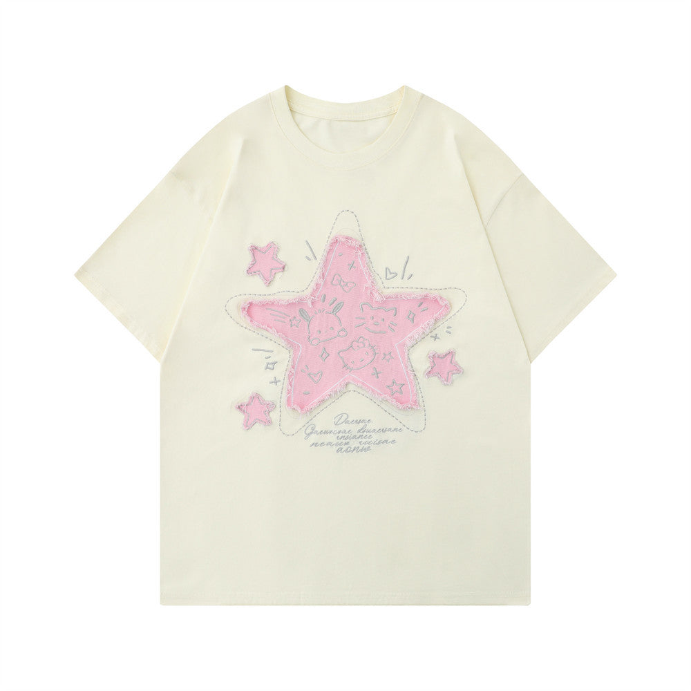 Breathable Street Casual Round Neck Half Sleeve Top