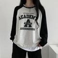 Maglione donna in stile coreano con motivo patchwork, in pile caldo per primavera, autunno e inverno, di Valstrend.