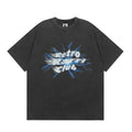 Lightning Letter Flame Print Short Sleeve
