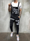 Pantaloni slim-fit da uomo Valstrend con bretelle, stile elegante e aderente, tessuto nero e dettagli moderni.