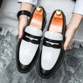 Scarpe slip-on casual in pelle stile britannico e coreano, marca Valstrend, con design semplice e comodo.