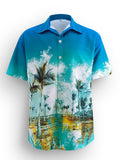 Camicia hawaiana da uomo Valstrend con stampa cocco, morbida e larga, ideale per look estivi e casual.