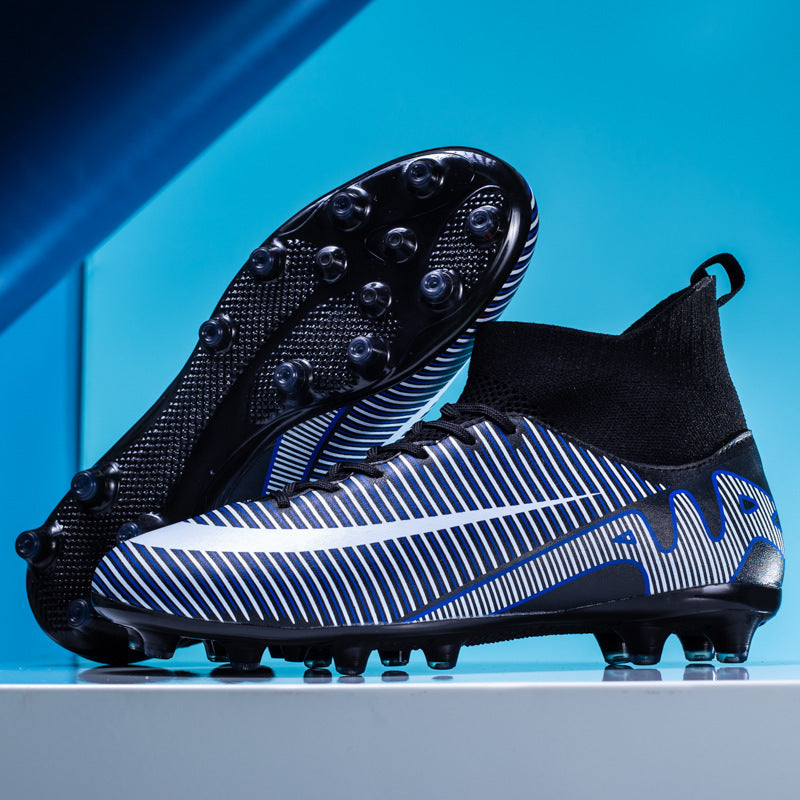 Scarpe da calcio da uomo Valstrend, scarpe alte con tacchetti per competizione e allenamento, modello con nail broken, ideale per studenti.