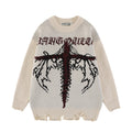 Maglione da uomo Cross Pullover di Valstrend, stile street dark, con design moderno e dettagli in tessuto scuro.