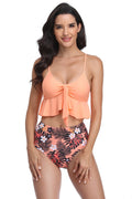 Costume da bagno donna a bikini con top a spacco e slip, marca Valstrend, elegante e trendy per l'estate