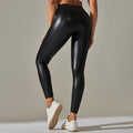 Pantaloni in pelle Valstrend con cuciture luminose, elasticizzati e aderenti, stile stretto e alla moda