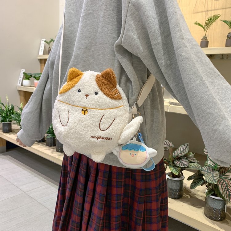 Borsa femminile Valstrend in peluche morbida e versatile, con design carino e pratico, adatta a diversi stili e occasioni.