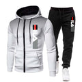 Completo in pile autunnale e invernale Valstrend, felpa e pantaloni sportivi con cappuccio per uomo, abbigliamento casual.