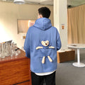 Fleece-lined Thick Loose Mid-length Bear Long-sleeved Sweater