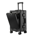 Valstrend trolley da viaggio in alluminio con grande capacità e apertura frontale, design resistente e leggero.