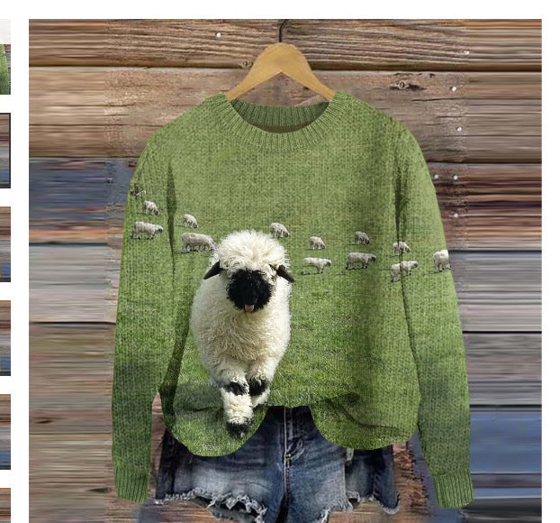 Christmas Round Neck Regular Sleeve Sweater