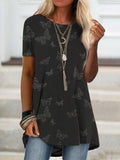 T-shirt casual a maniche corte stampata Valstrend, stile trendy e rilassato, tessuto morbido e confortevole.