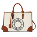 Women's Large-capacity Canvas Printed Letter Crossbody Shoulder Tote Bag