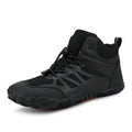 Scarpe da uomo Valstrend outdoor a cinque dita, high top, traspiranti, stile casual, vista frontale con dettagli in tessuto nero