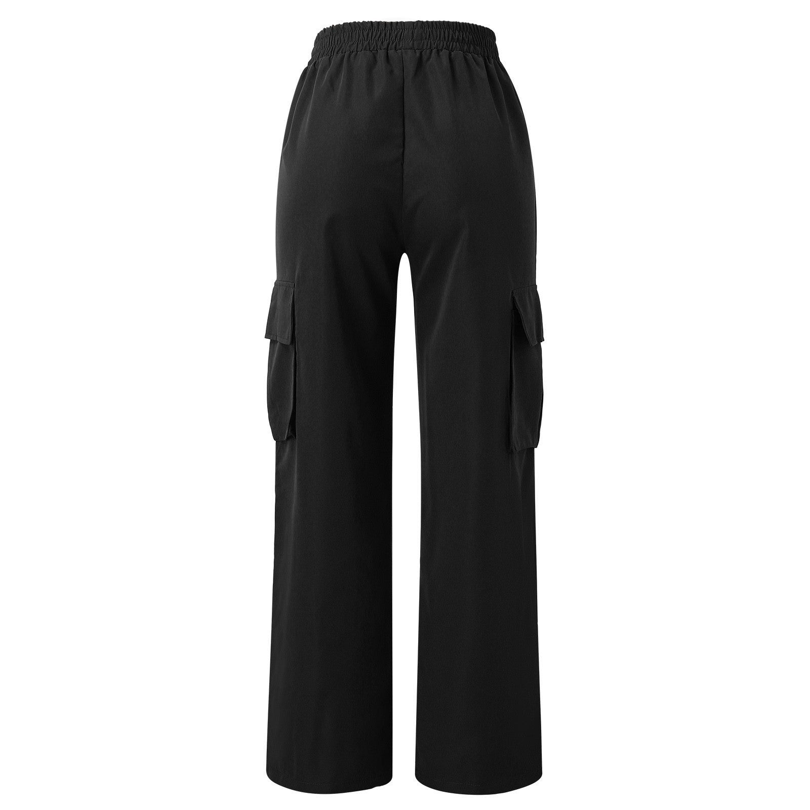 Pantaloni a vita alta Valstrend con gamba larga, vestibilità morbida e stile casual, ideali per il look da pendolare.
