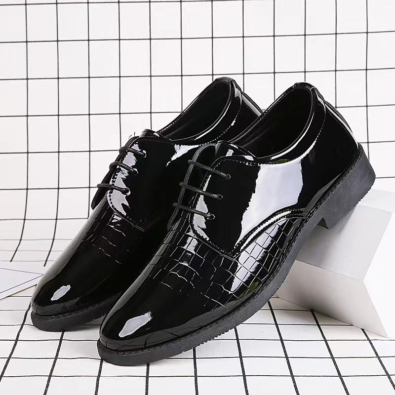 Scarpe da uomo in pelle Valstrend per autunno, stile formale business, casual britannico, scarpe eleganti in pelle marrone