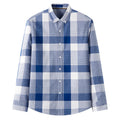 Camicia uomo a maniche lunghe in cotone con motivo tartan britannico, marca Valstrend, visibile in dettaglio.