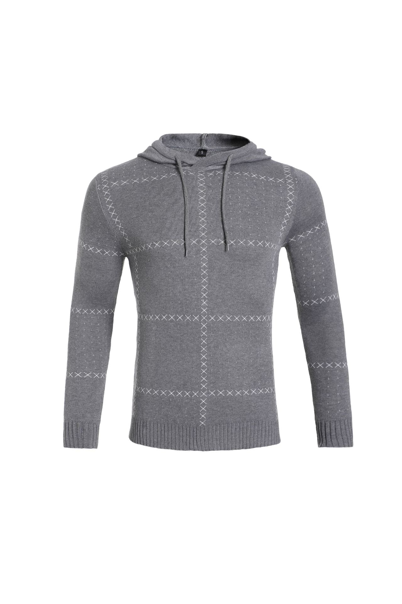 Maglione da uomo Valstrend in maglia con motivo a quadri, stile casual e sportivo, tessuto morbido e confortevole.