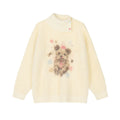 Maglione carino per cani di taglia media, pullover autunnale e invernale Valstrend Shop, con motivo a fantasia e tessuto caldo.