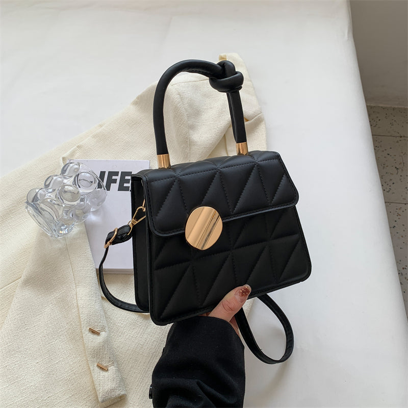 Borsa piccola a rombi in stile francese Valstrend, design da donna, maniglia e dettagli eleganti.