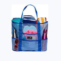Grande borsa da spiaggia Valstrend in mesh per fitness, con manici robusti e spazio per asciugamani e prodotti da mare.